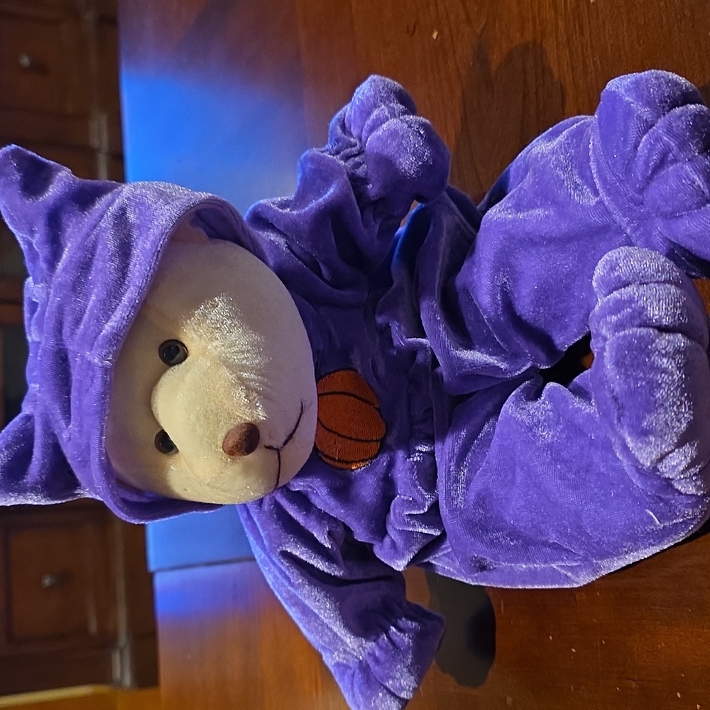 Trio Halloween Themed Plush Bear, Pumpkin, Pumpkin Face, And Moon &Star - Picture 3 of 9